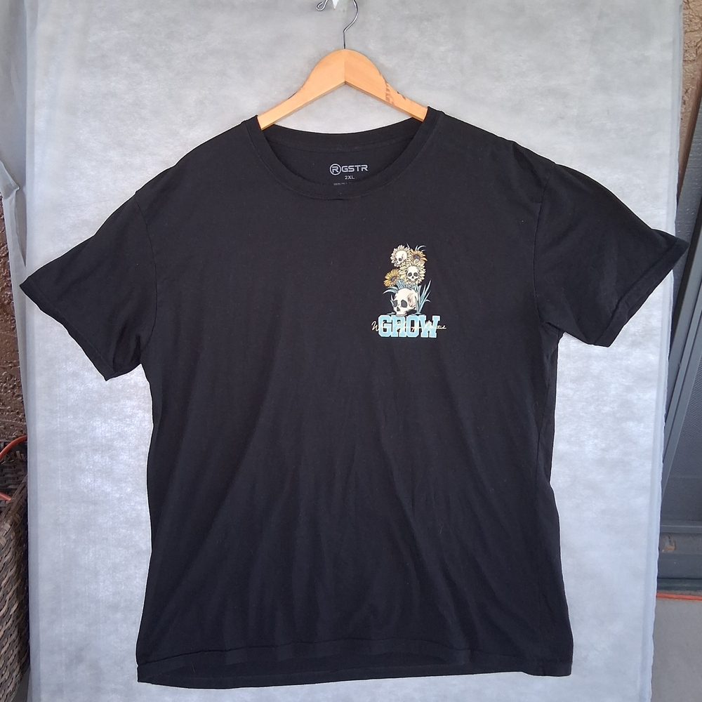 Men's GSTR Grow Where You're Planted Short Sleeve T-Shirt : Size 2XL : Black